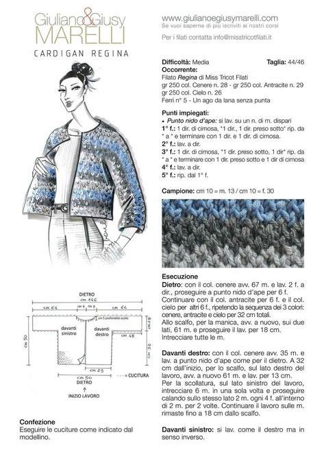 giacca chanel ai ferri schema